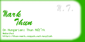 mark thun business card